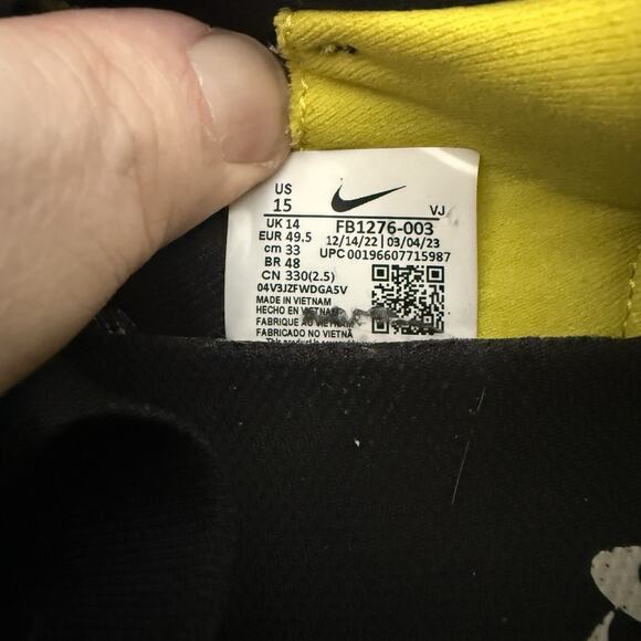 NIKE FREE RN Flyknit Next Nature Mens Size 15 Black White Blue Running Shoes - Picture 3 of 8